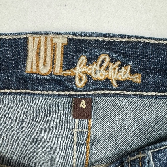 Kut From The Kloth Bermuda Jean Shorts Womens Size 4 Dark Wash - Picture 3 of 10